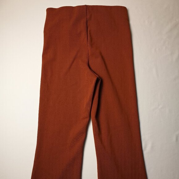Aritzia Wilfred Flare Leggings Size 2XS Low Rise Burnt Orange Color - Picture 3 of 9